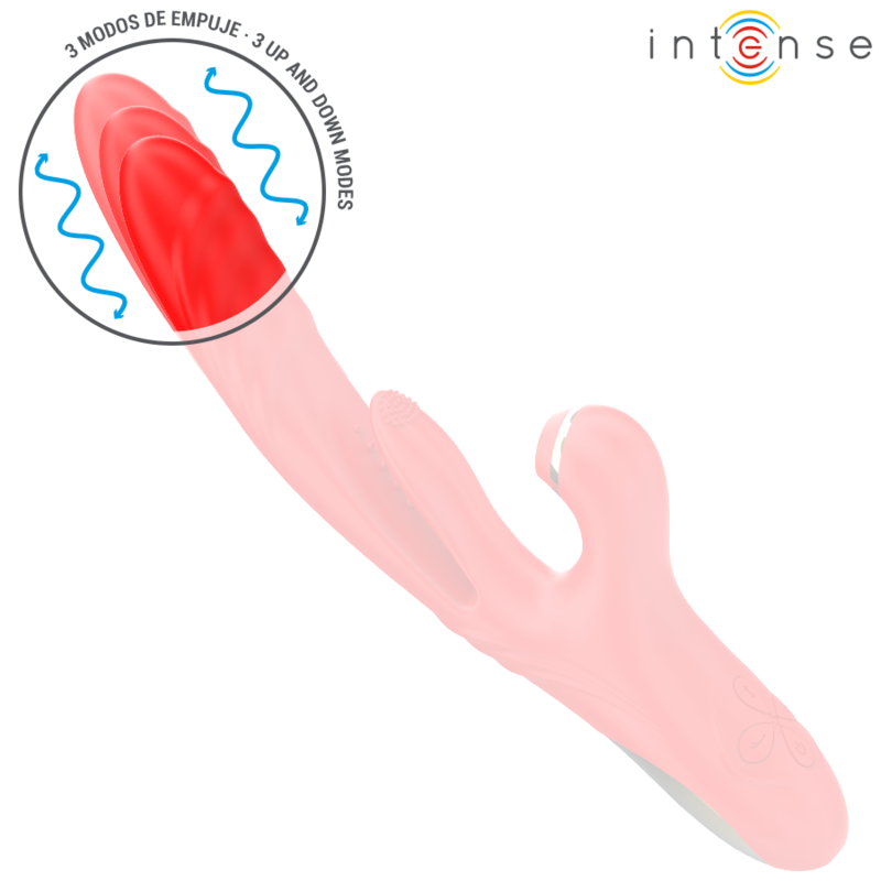 INTENSE - KAROL MULTIFUNCTION VIBRATOR THRUST & STIMULATION & & STIMULATING WAVES RED