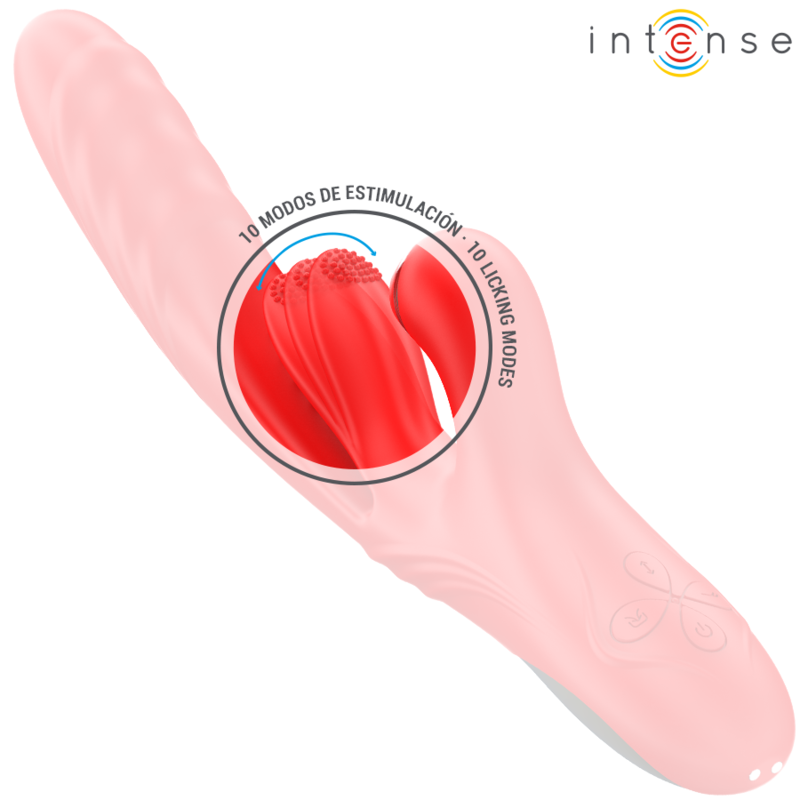 INTENSE - KAROL MULTIFUNCTION VIBRATOR THRUST & STIMULATION & & STIMULATING WAVES RED