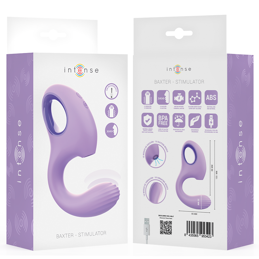 INTENSE - BAXTER VIBRATOR & STIMULATOR PURPLE