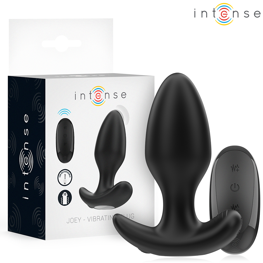 INTENSE – JOEY ANALPLUG 10 VIBRATIONEN SCHWARZ FERNBEDIENUNG