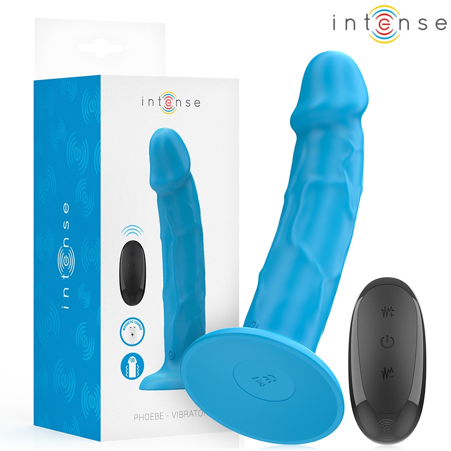 INTENSE - PHOEBE REALISTISCHER VIBRATOR 10 VIBRATIONSSTUFEN BLAUE FERNBEDIENUNG