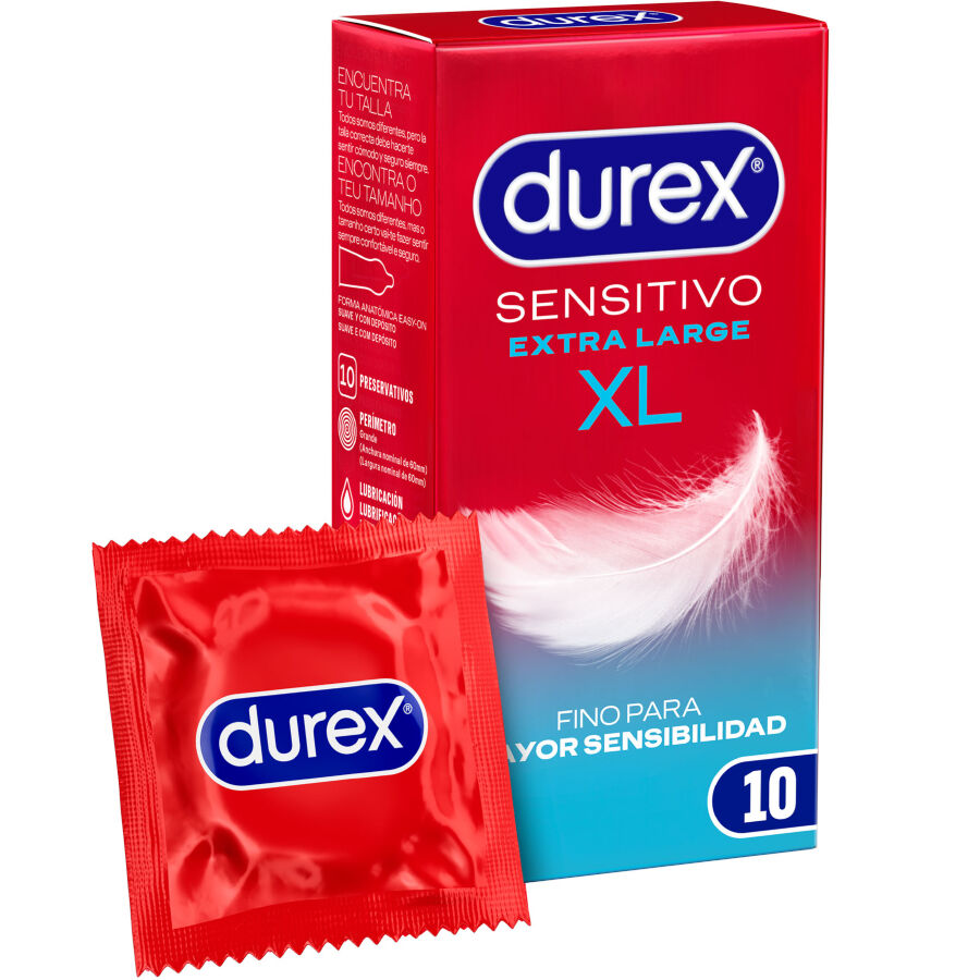 DUREX - PRESERVATIFS SENSITIVE XL EXTRA LARGES 10 UNITÉS