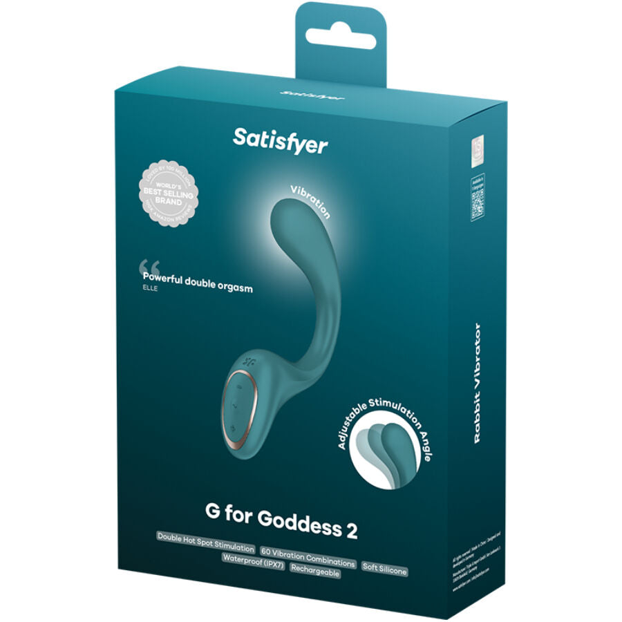 SATISFYER - G FOR GODDESS 2 RABBIT VIBRATOR BOTTLE GREEN