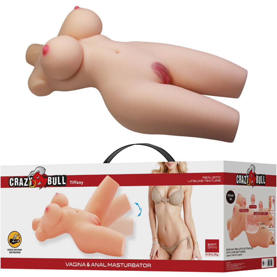 CRAZY BULL - TIFFANY REALISTISCHER FRAUENOBERKÖRPER VAGINA UND ANUS 5,5 KG