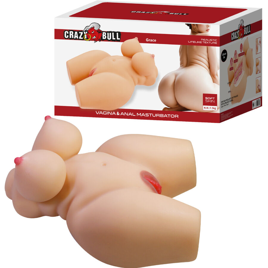 CRAZY BULL - GRACE TORSE FÉMININ RÉALISTE VAGIN ET ANUS 7.5 KG