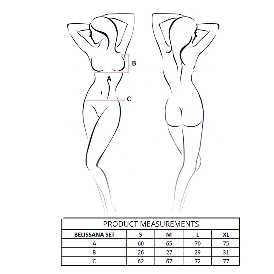 PASSION - ENSEMBLE SOUTIEN-GORGE + TANGA BELISSANA BLEU L/XL