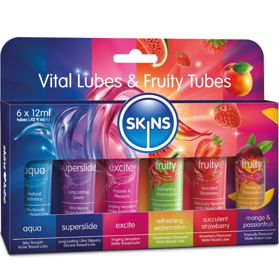 SKINS - VITAL & FRUITY LUBES KIT GLEITMITTEL 6 x 12 ML