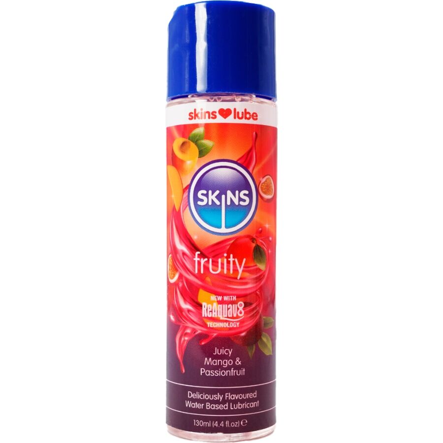 SKINS - LUBRIFIANT A BASE D'EAU FRUITS DE LA PASSION & MANGUE 130 ML
