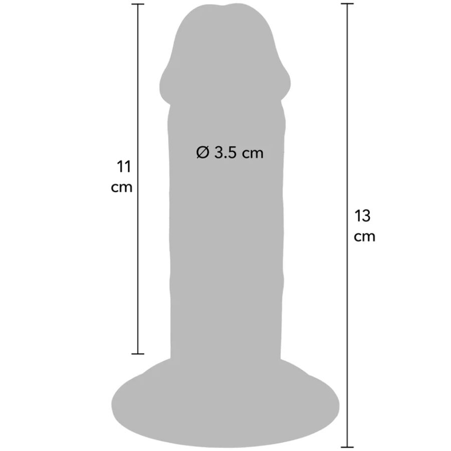 GET REAL - DELUXE THICK DOUBLE-DENSITY TPE DILDO 13 CM