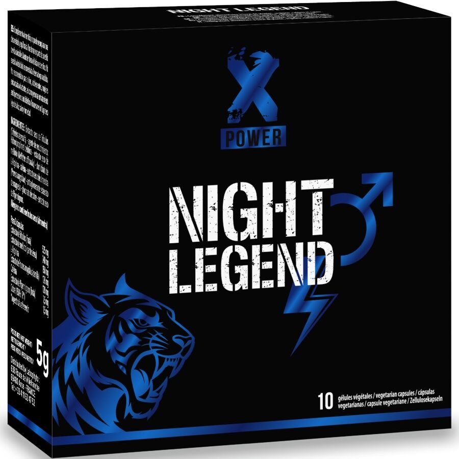 XPOWER - STIMULANT À ACTION RAPIDE POUR L'ÉRECTION ET LA PERFORMANCE - LÉGENDE NOCTURNE 10 GÉLULES