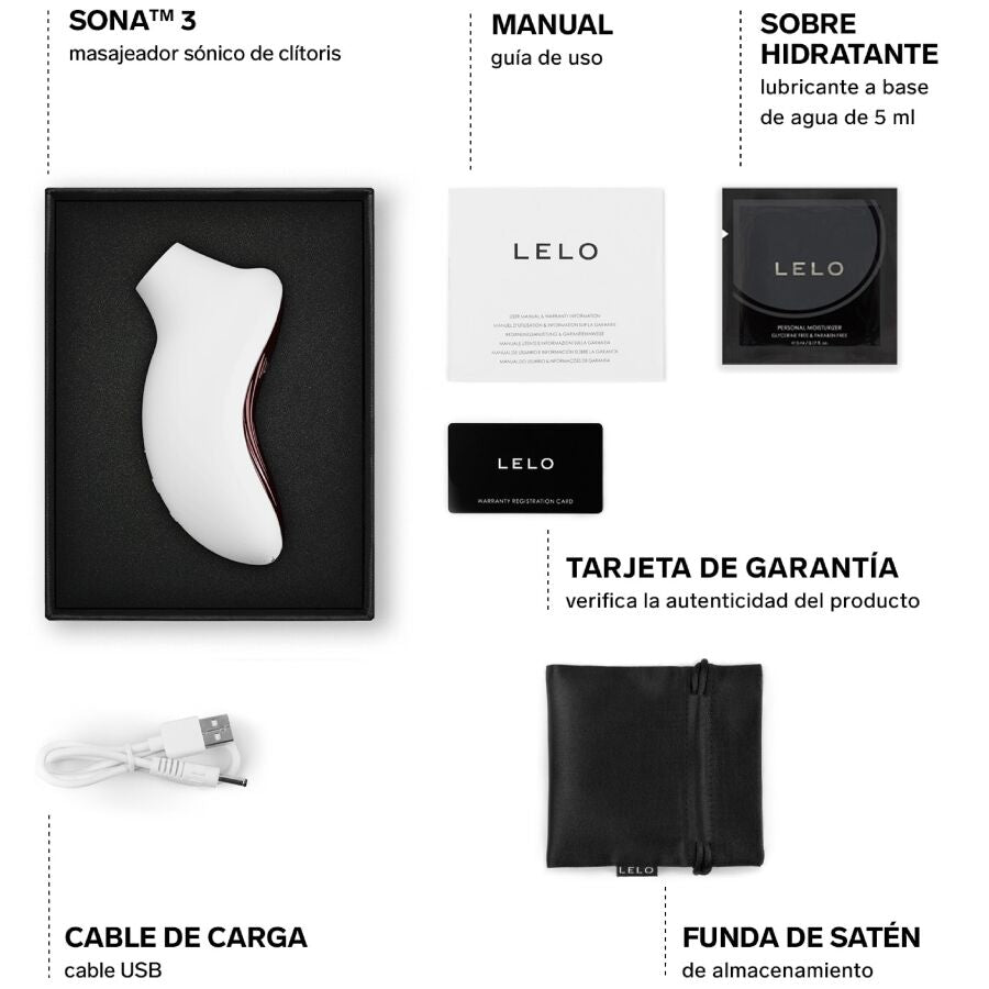 LELO - SONA 3 SONIC CLITORAL MASSAGER CREAM