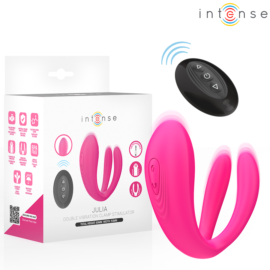INTENSE - JULIA DOPPELVIBRATOR-KLITORISKLEMMEN-STIMULATOR FERNBEDIENUNG