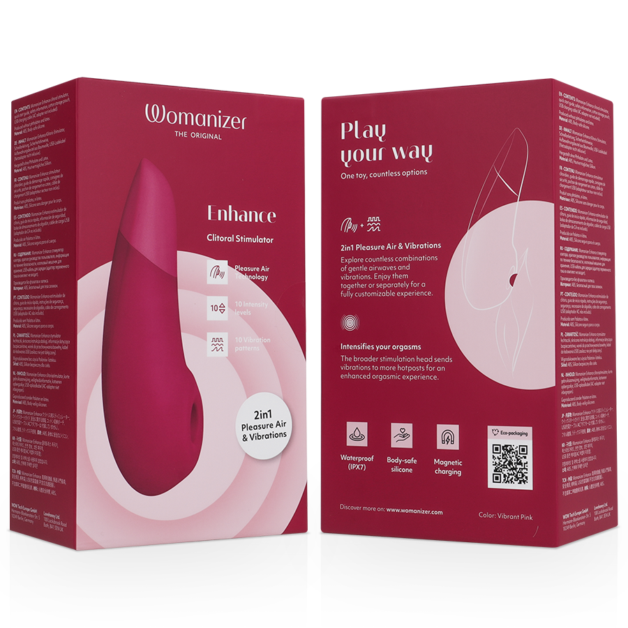 WOMANIZER - STIMULATEUR CLITORIDIEN ENHANCE ROSE VIF