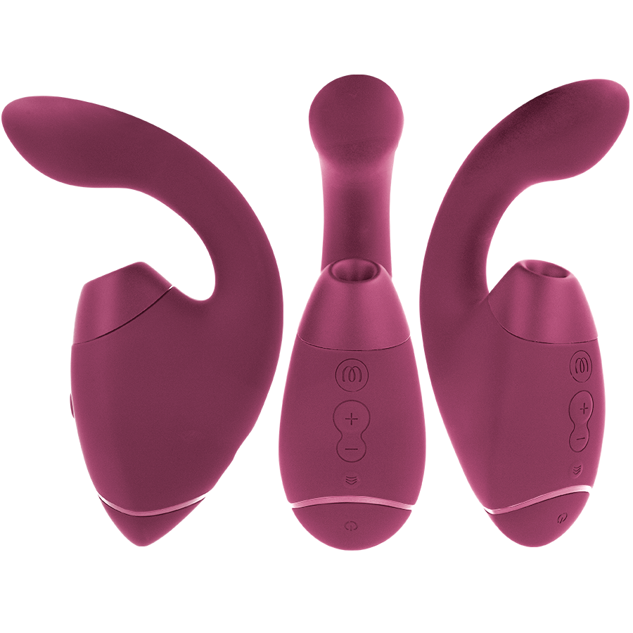WOMANIZER - DUO NEXT STIMULATEUR DOUBLE CLITORIDIEN ET POINT G ROSE FONCÉ
