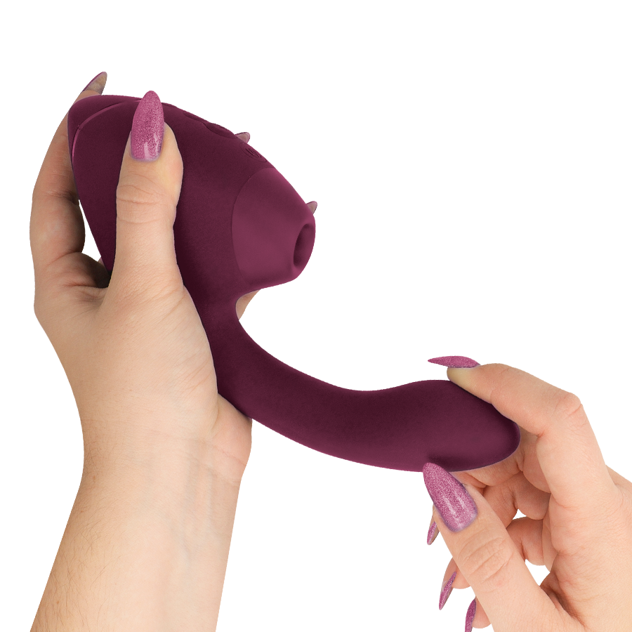 WOMANIZER - DUO NEXT STIMULATEUR DOUBLE CLITORIDIEN ET POINT G ROSE FONCÉ