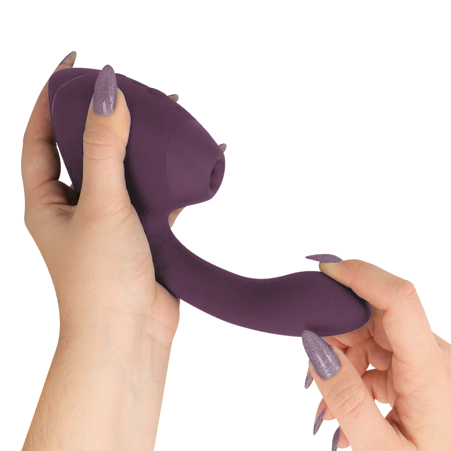 WOMANIZER - DUO NEXT STIMULATEUR CLITORIDIEN ET DU POINT G DOUBLE VIOLET FONCÉ