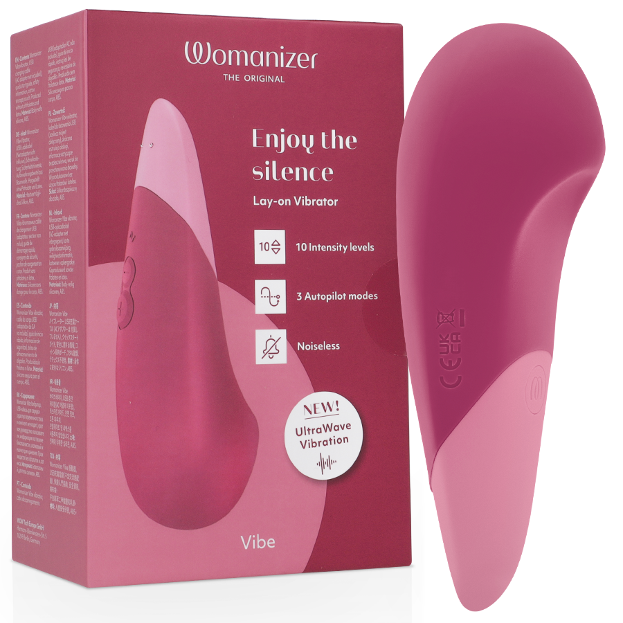 WOMANIZER - VIBE VIBRATEUR SILENCIEUX LAY-ON ROSE POUDRÉ