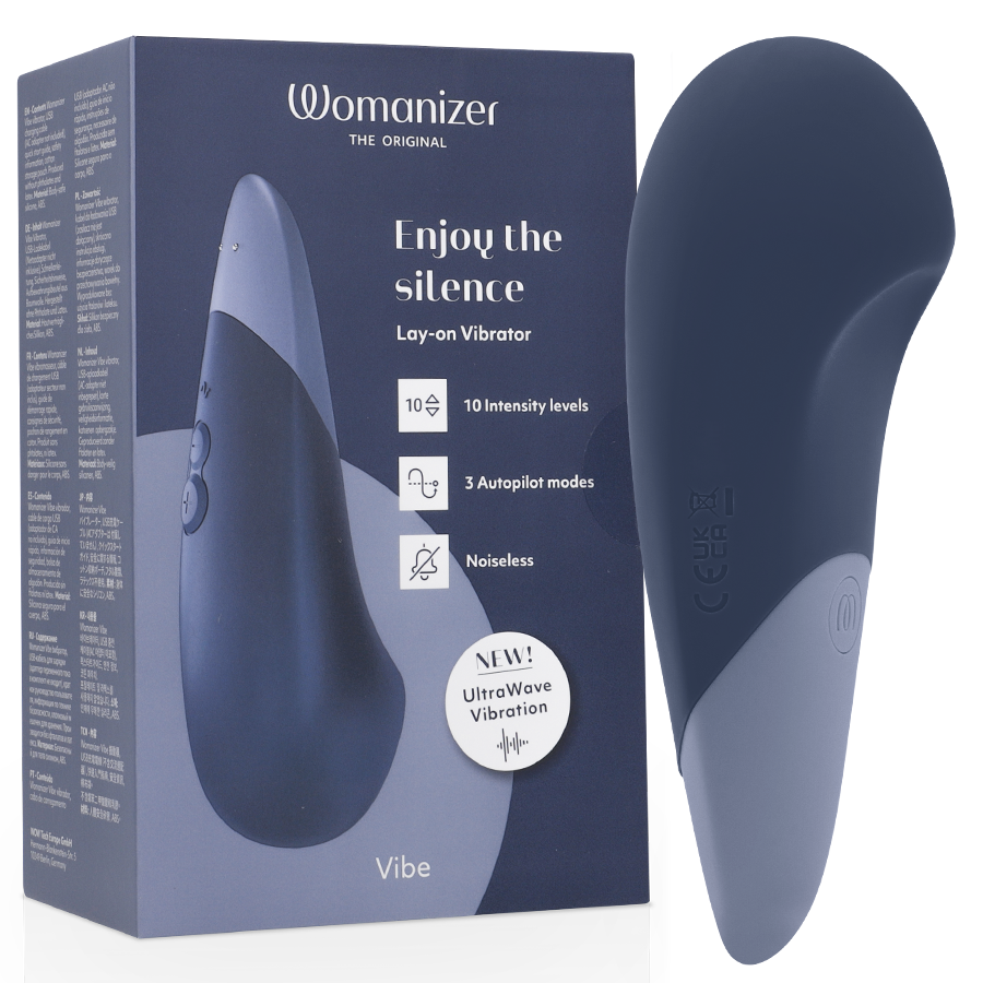 WOMANIZER - VIBE VIBRATEUR SILENCIEUX DARK BLUE