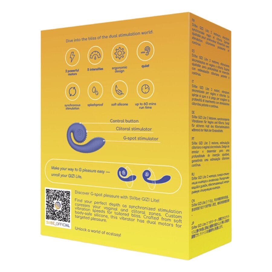 SNAIL VIBE - GIZI LITE DUAL G-SPOT & CLITORAL PURPLE VIBRATOR