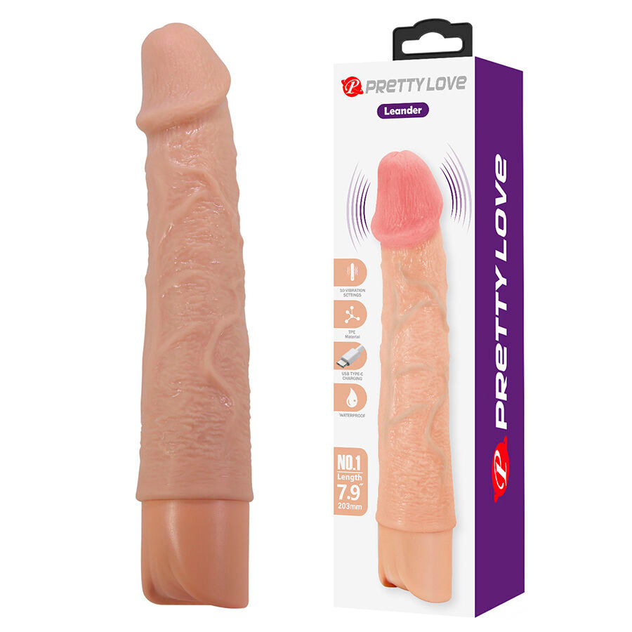 PRETTY LOVE - VIBROMASSEUR RÉALISTE FLEXIBLE LEANDER