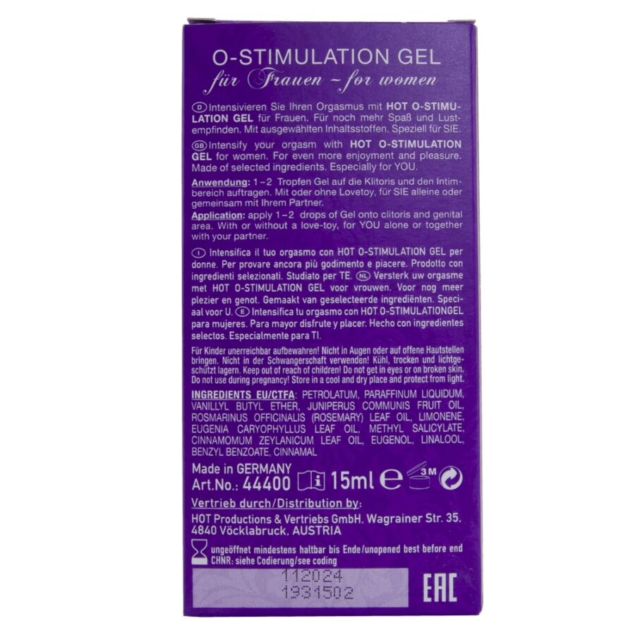 HOT - O-MASTURBATION GEL FOR WOMEN 15 ML
