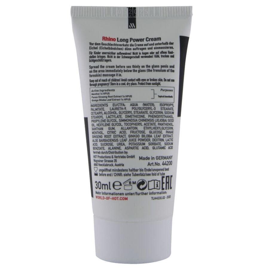HOT - CRÈME LONGUE DURÉE RHINO POWER 30 ML