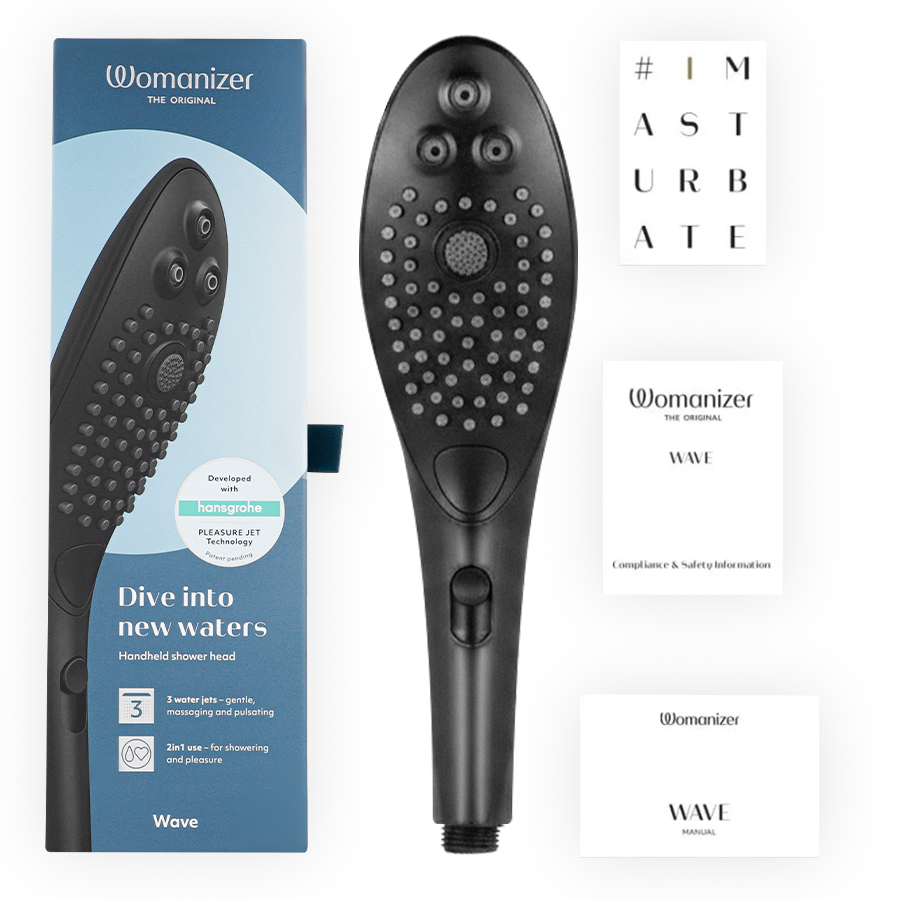 WOMANIZER - POMME DE DOUCHE STIMULANTE CLITORIDIENNE WAVE NOIRE