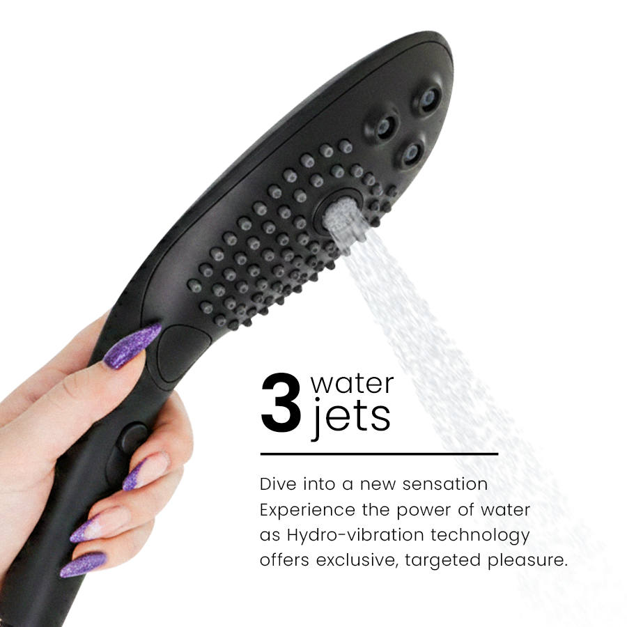 WOMANIZER - POMME DE DOUCHE STIMULANTE CLITORIDIENNE WAVE NOIRE