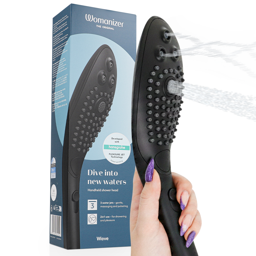 WOMANIZER - POMME DE DOUCHE STIMULANTE CLITORIDIENNE WAVE NOIRE
