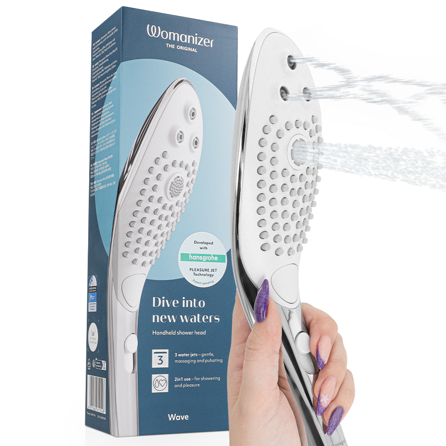 WOMANIZER - POMMEAU DE DOUCHE CHROMÉ STIMULATEUR CLITORIDIEN WAVE