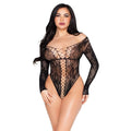 LEG AVENUE - 89370 NETZ UND SPITZEN TEDDY SCHWARZ - EINHEITSGRÖSSE