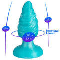 SILEXD - PLUG ANAL FANTASY MELTY EN SILICONE LIQUIDE THERMORÉACTIF BLEU CÉLESTE 9,2 CM