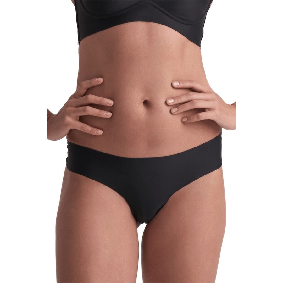 BYE-BRA - INVISIBLE THONG 2 PACK BEIGE & BLACK SIZE S