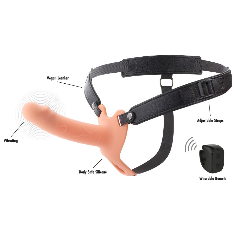 HIDDEN DESIRE - INFERNO VIBRATING PENIS SLEEVE STRAP-ON 16 CM