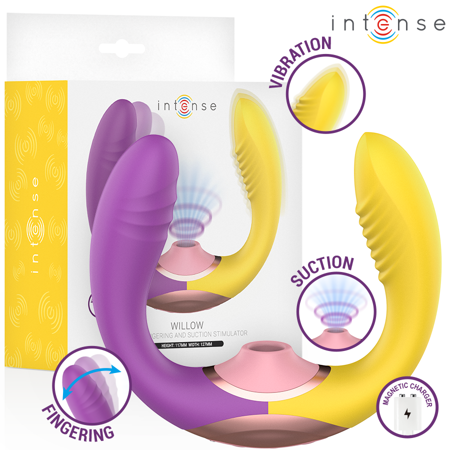 INTENSE - STIMULATEUR 3 EN 1 D'ASPIRATION ET DE VIBRATION WILLOW