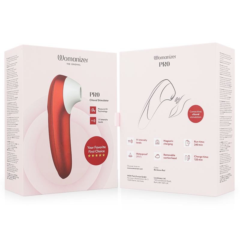 WOMANIZER - STIMULATEUR CLITORIDIEN PRO VIBRANT BOURGOGNE