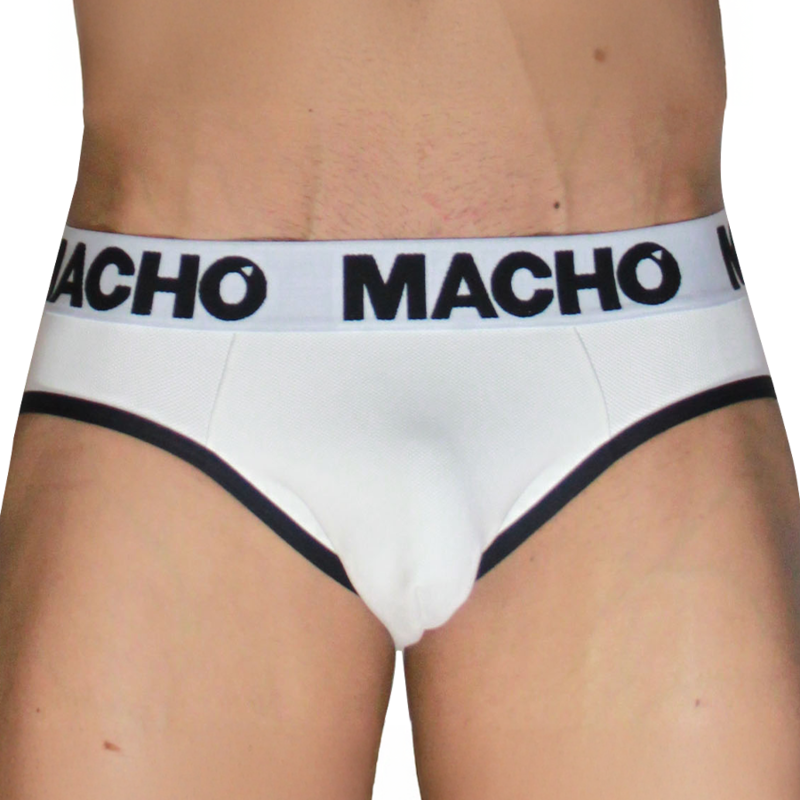 MACHO - MCH006 SLIP CLASSIQUE BLANC + NOIR XL