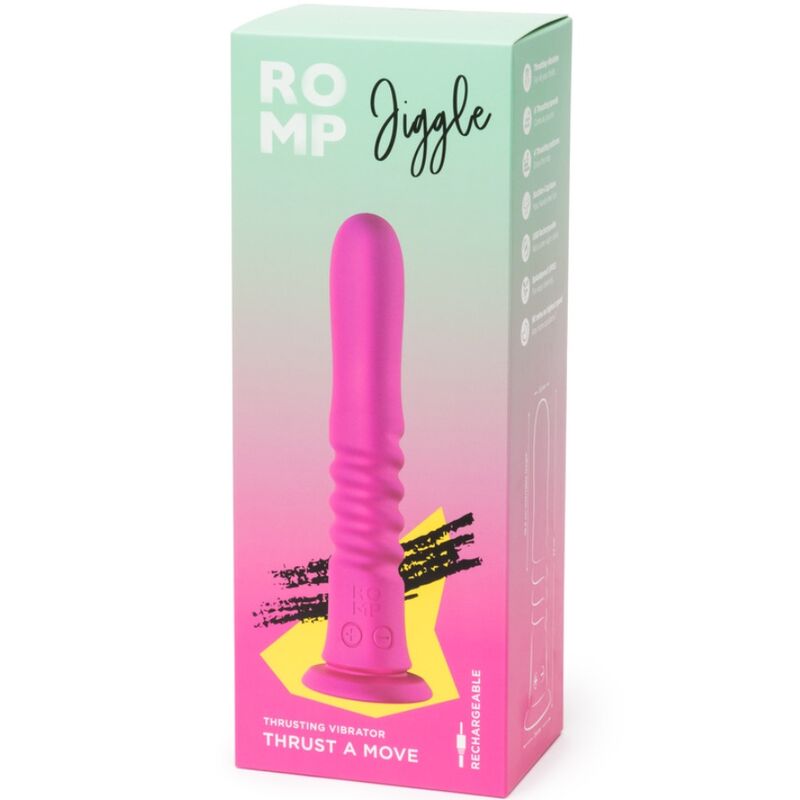 ROMP - VIBREUR À MOUVEMENT DE VA-ET-VIENT AVEC VENTOUSE ROSE