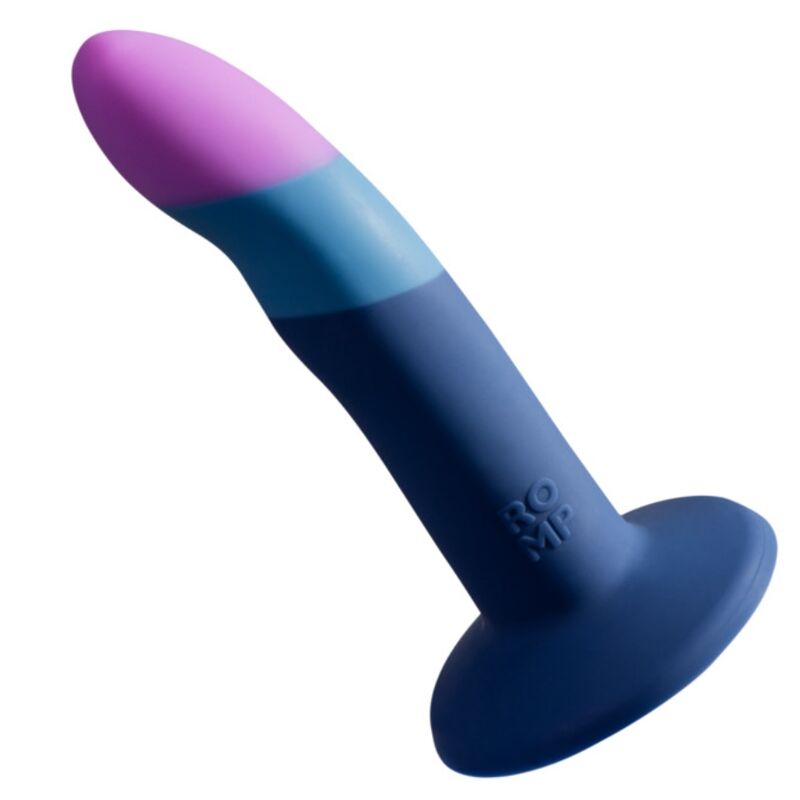 ROMP - SMALL SILICONE DILDO WITH TRICOLOR SUCTION CUP 14 CM
