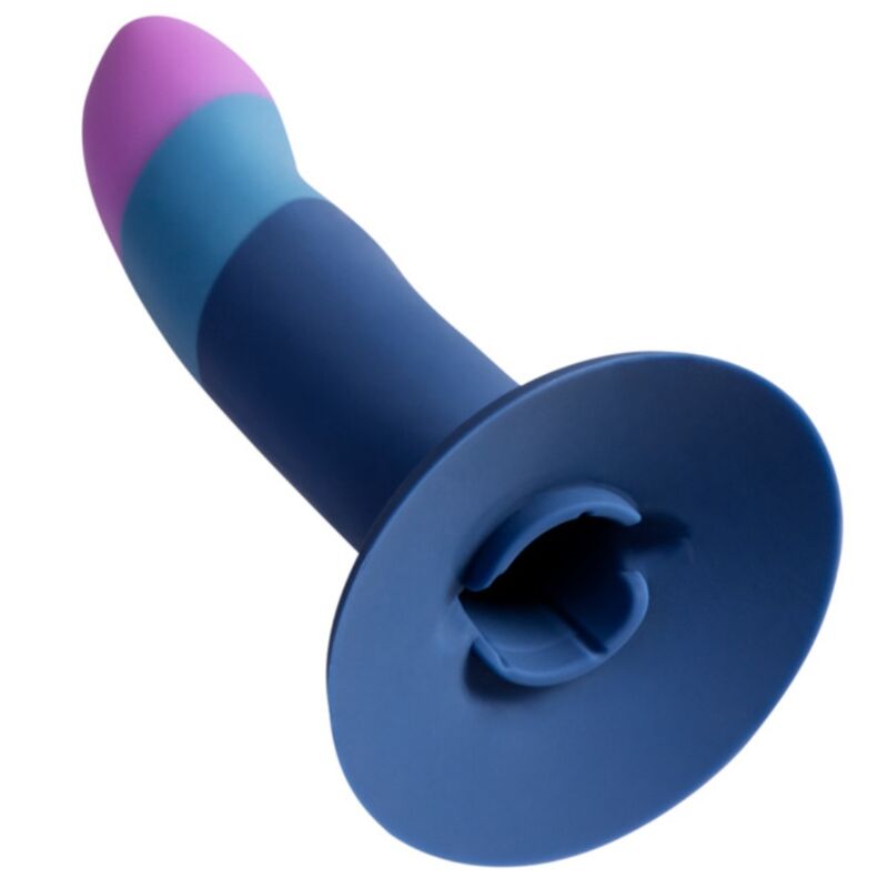 ROMP - SMALL SILICONE DILDO WITH TRICOLOR SUCTION CUP 14 CM