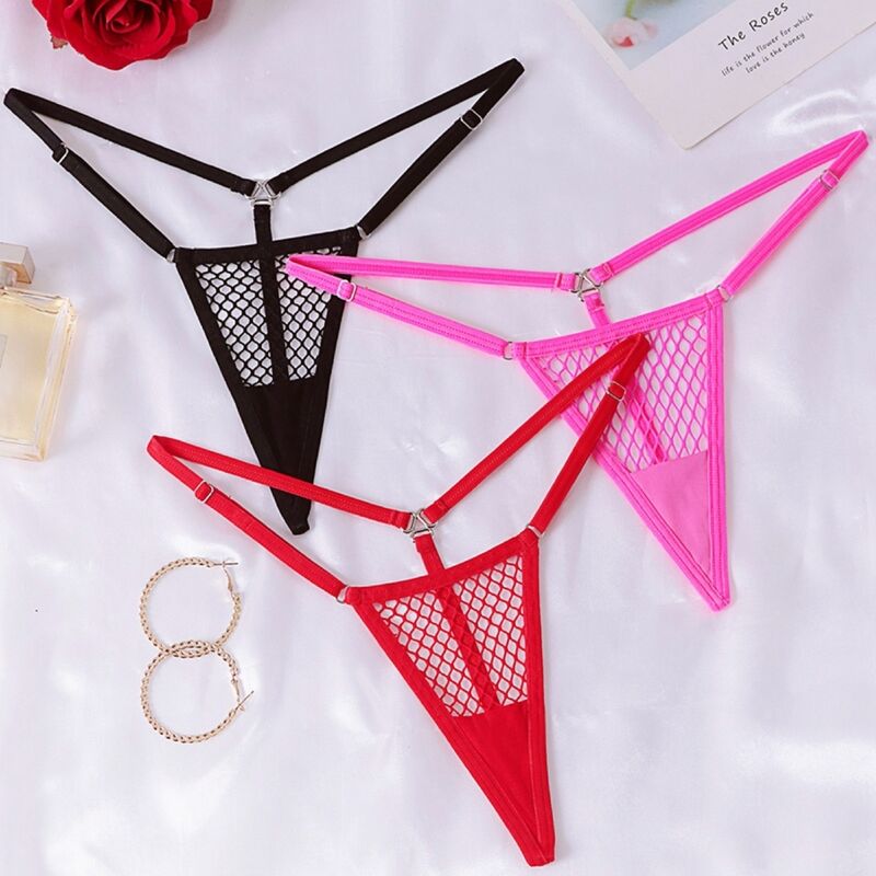 CHILIROSE - CR 4856 MICRO THONG MESH BLACK S/M