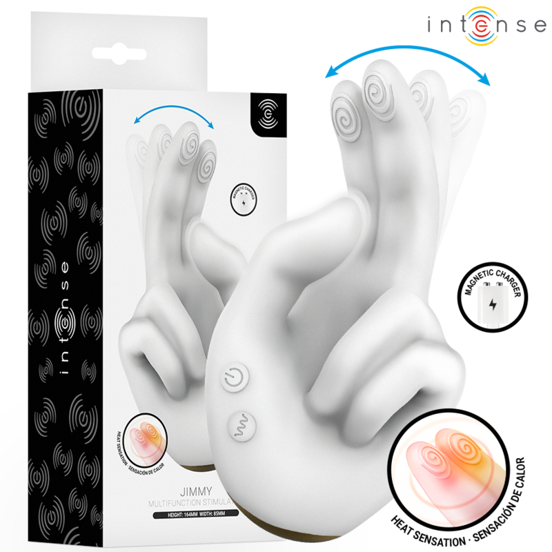 INTENSE - STIMULATEUR MULTIFONCTIONNEL EN FORME DE MAIN JIMMY AVEC VIBRATION ET CHALEUR