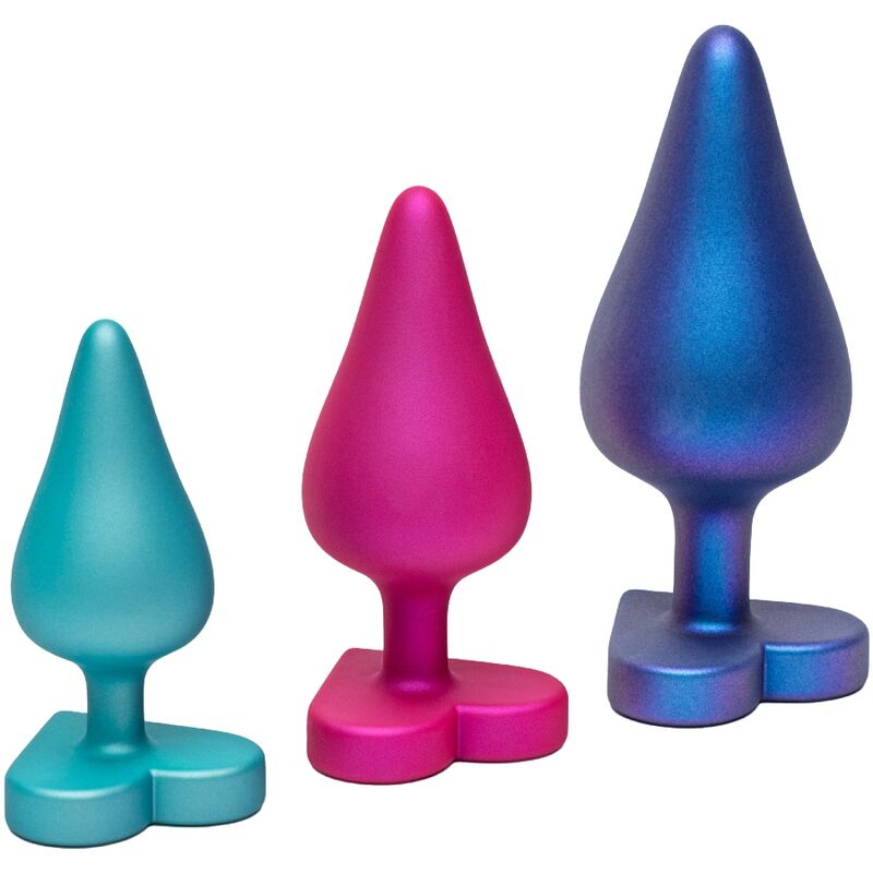 ROMP - KIT D'ENTRAÎNEMENT ANAL LUSTER T/M/L AVEC BASE EN FORME DE CŒUR