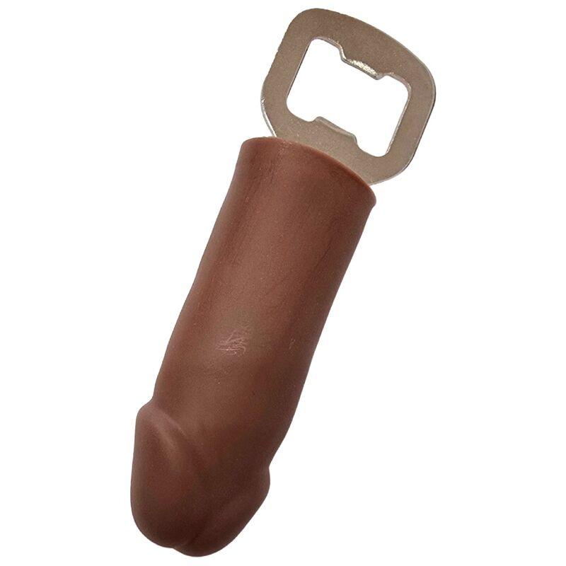HOT DEVIL - BROWN RUBBER PENIS-SHAPED OPENER