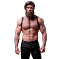 FETISH SUBMISSIVE ATTITUDE - MEN'S ECO-LEATHER BACK HARNESS