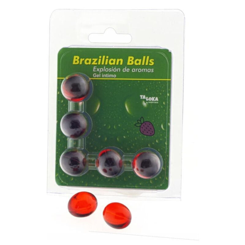 TALOKA - 5 BRAZILIAN BALLS STRAWBERRY ANAL GEL