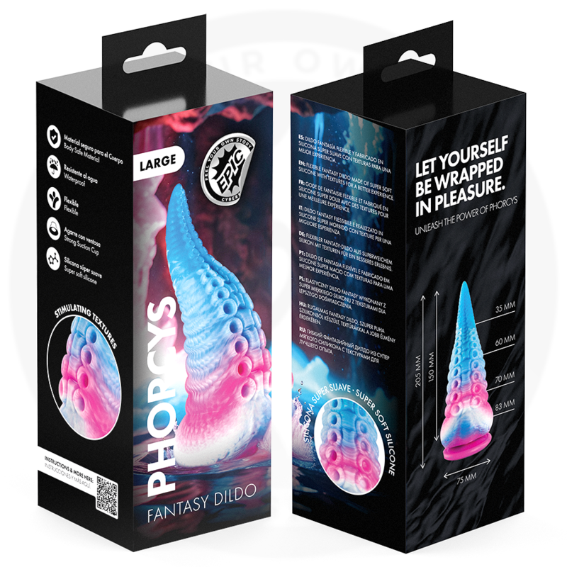 EPIC - DILDO PIEUVRE BLEUE PHORCYS GRANDE TAILLE