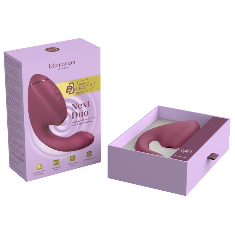 WOMANIZER - DUO NEXT DUAL CLITORAL & G-SPOT STIMULATOR DUSKY PINK