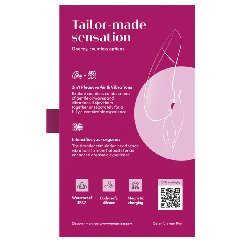 WOMANIZER - ENHANCE CLITORIAL STIMULATOR VIBRANT PINK