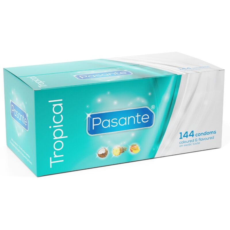 PASANTE - CONDOMS TROPICAL FLAVORS 144 UNITS